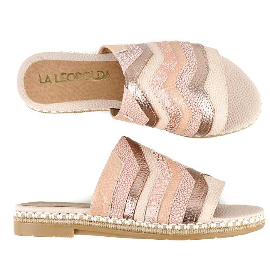 Sandaler La Leopolda | Delta Mix Beige Och Rosa Sandaler