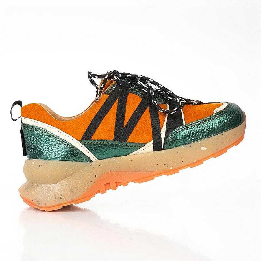 Sneakers La Leopolda | Magnolia Green And Rust Sneakers