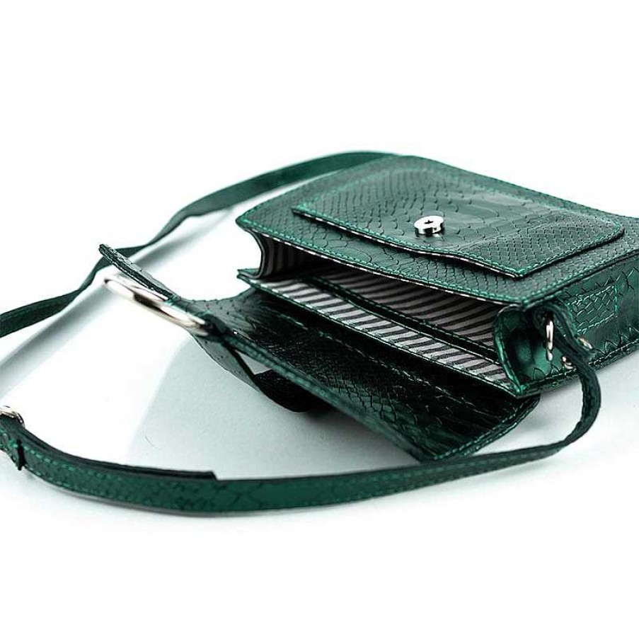 Planbocker La Leopolda | Metallic Green Lacar Axelvaska