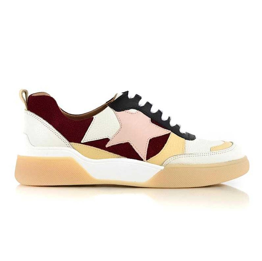 Sneakers La Leopolda | Ombu Bordo Och Gula Sneakers