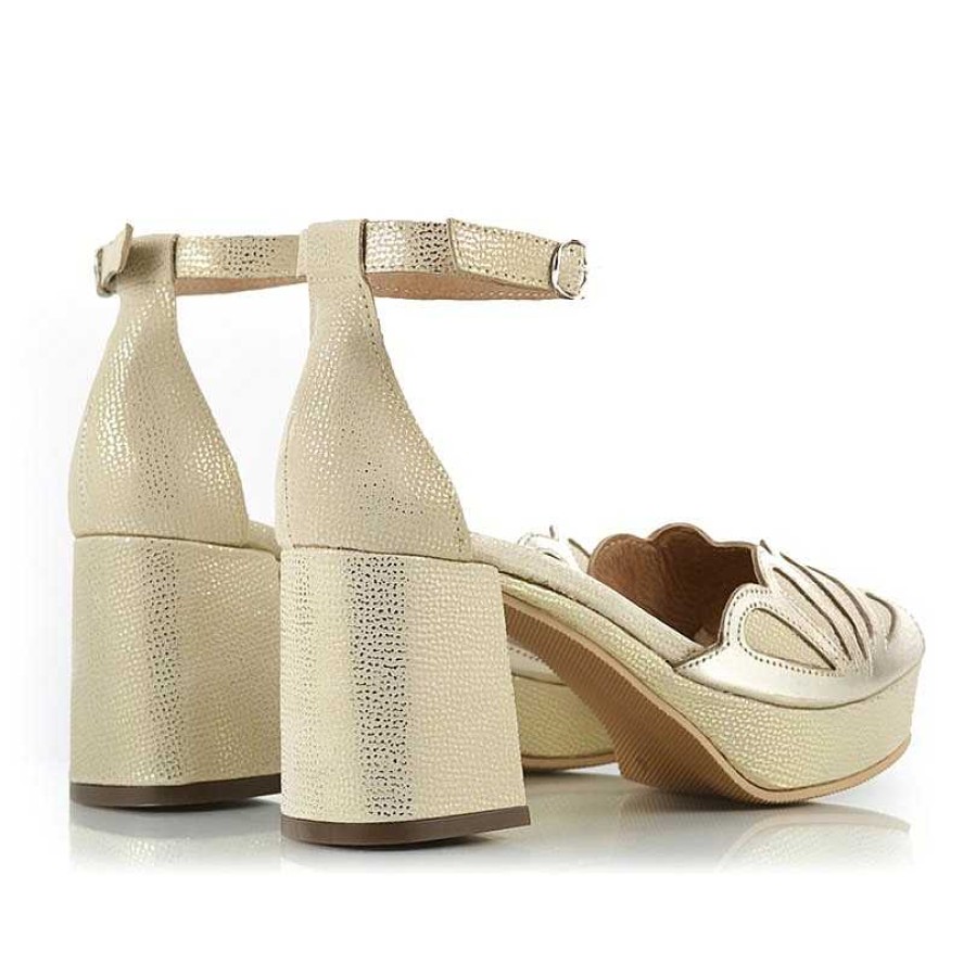 Sandaler La Leopolda | Beige Och Platinum Aires Hoga Sandaler