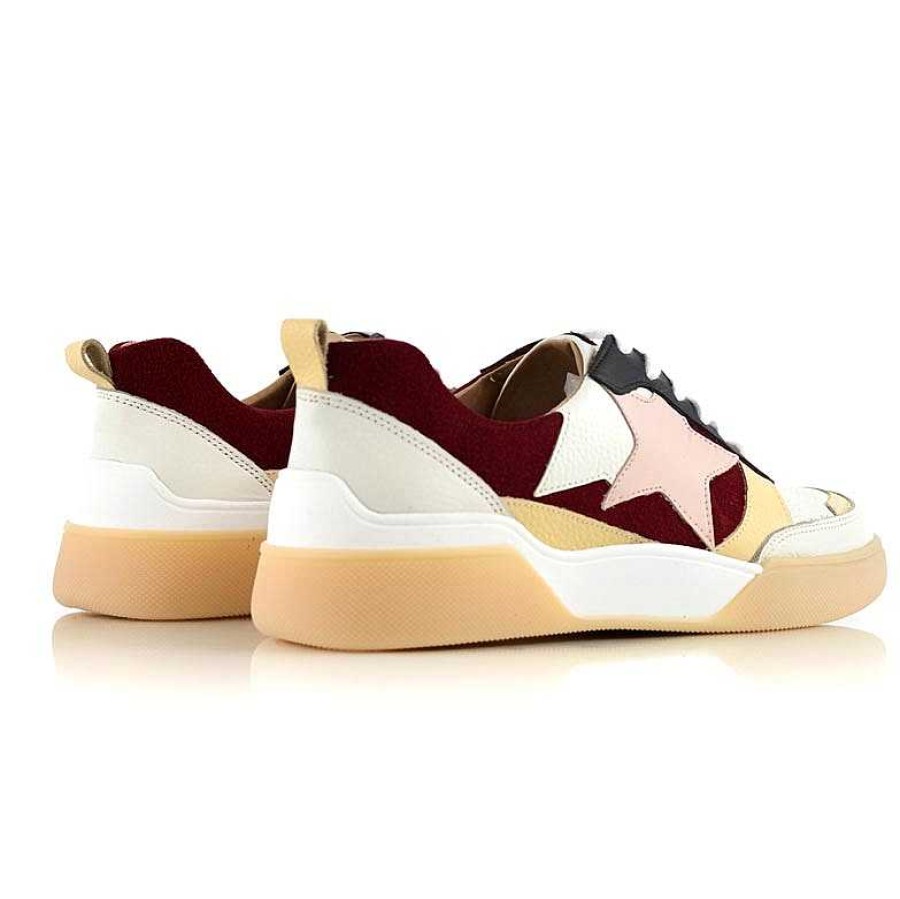 Sneakers La Leopolda | Ombu Bordo Och Gula Sneakers