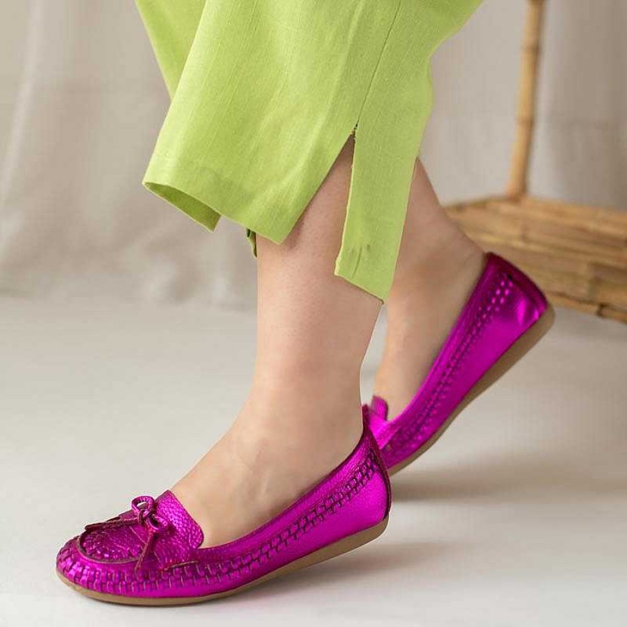 Laga Skor La Leopolda | Fuchsia Marga Loafers